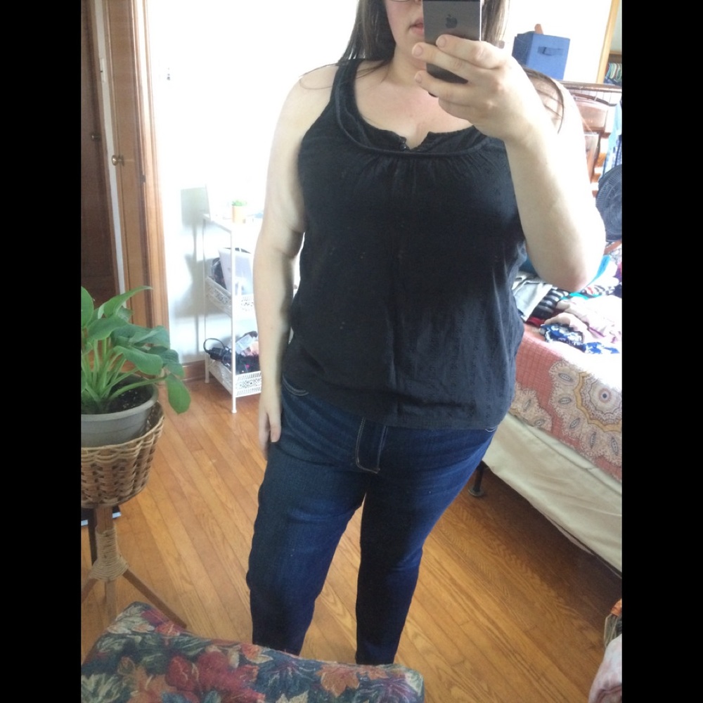 Textured Black Tank